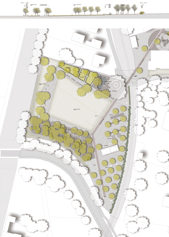 Die geplante Mehrgenerationsfläche im Feldpark Bohmte – Plan: G. Lang