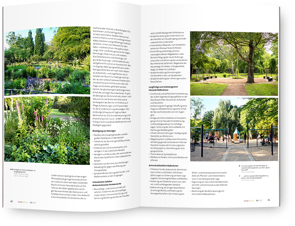 Artikel „Der Wohlerspark in Hamburg-Altona“, S. 40 und 41