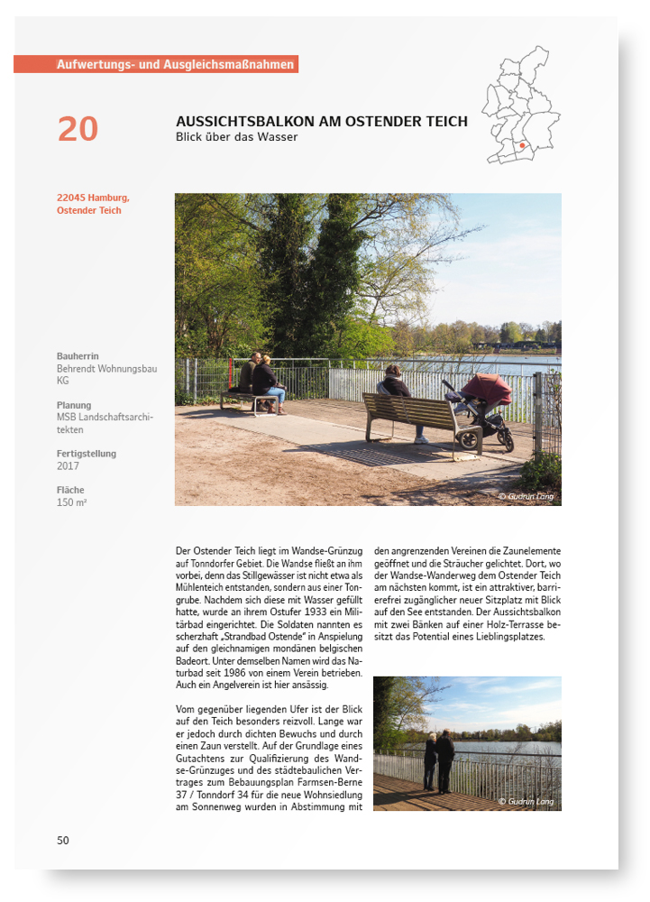 Broschüre: „Aktuelle Freiraumprojekte im Bezirk Wandsbek“ Seite 50